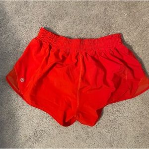 Red lululemon shorts size 6 2.5 in